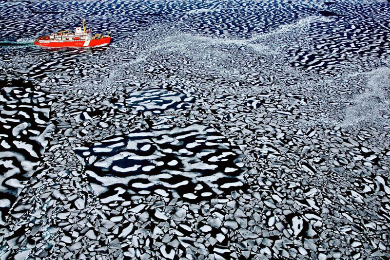 louis-saint-laurent icebreaker in resolute bay nunavut territory canada
