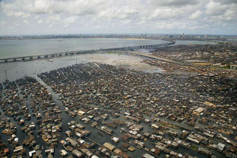 makoko shanty town lagos lagoon lagos state nigeria